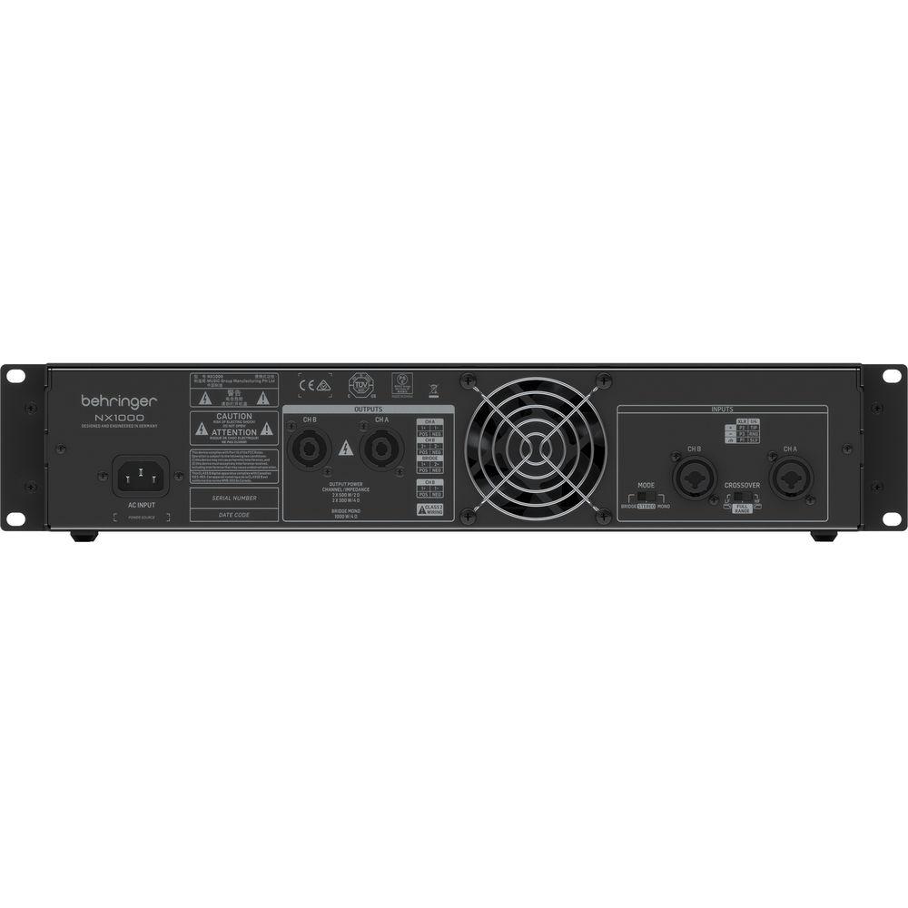 Behringer NX1000 Ultra-Lightweight, High-Density Class-D Stereo Power Amplifier