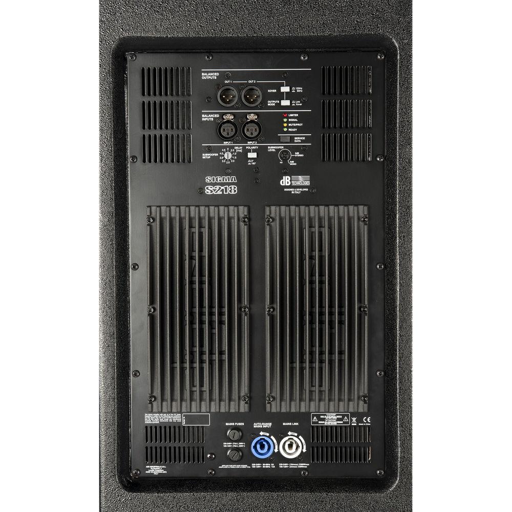 dB Technologies Sigma S218 2700W Active Dual 18" Subwoofer