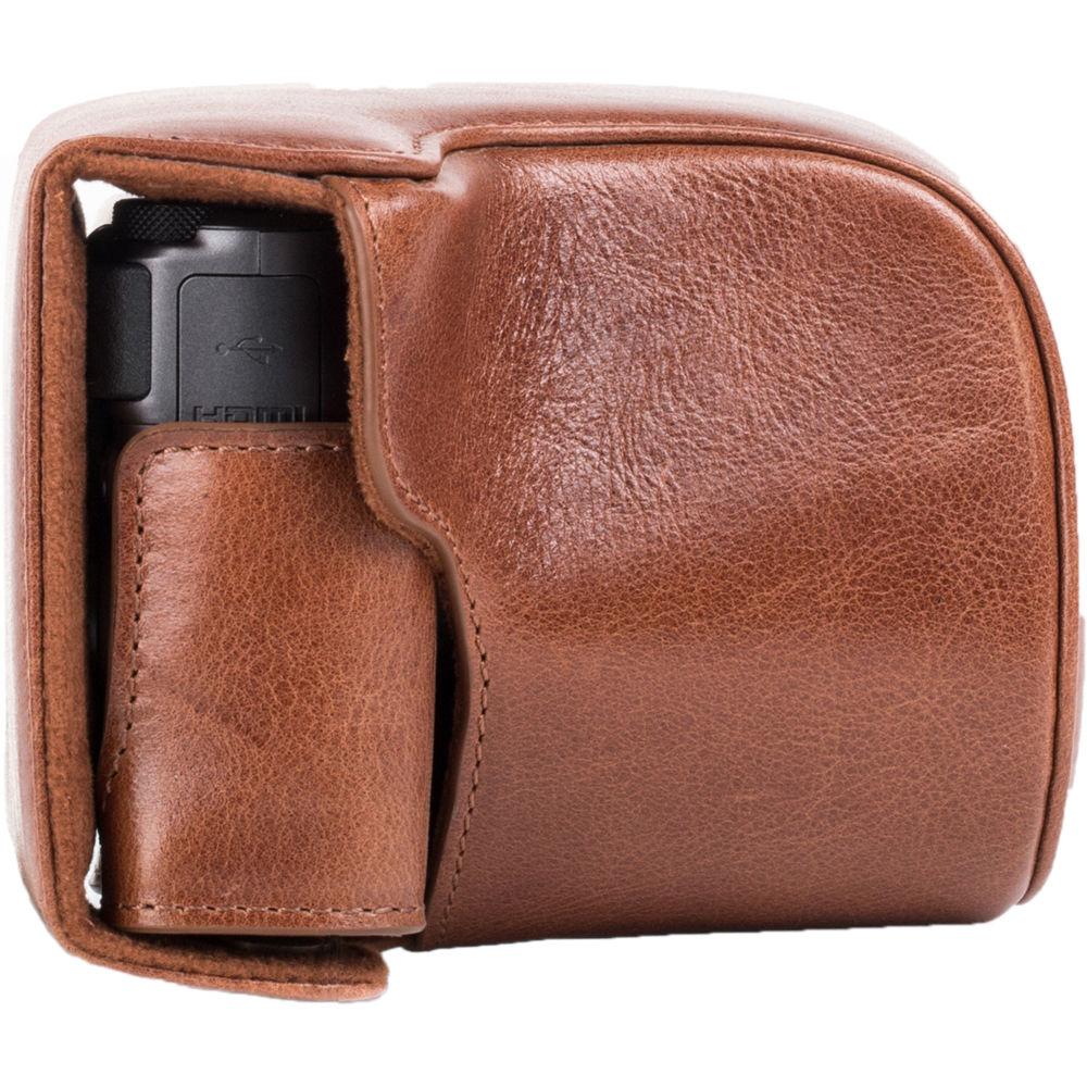 MegaGear Ever Ready Genuine Leather Case & Strap for Canon EOS M10