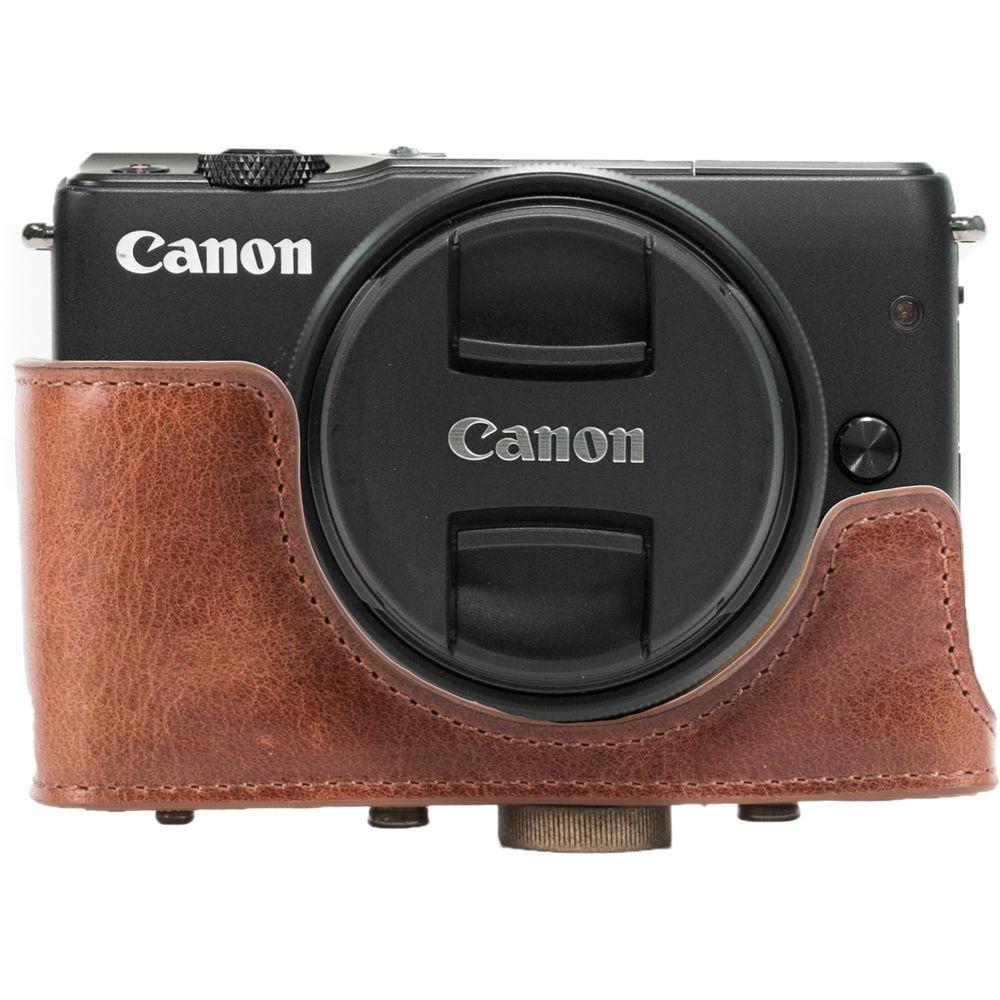 MegaGear Ever Ready Genuine Leather Case & Strap for Canon EOS M10