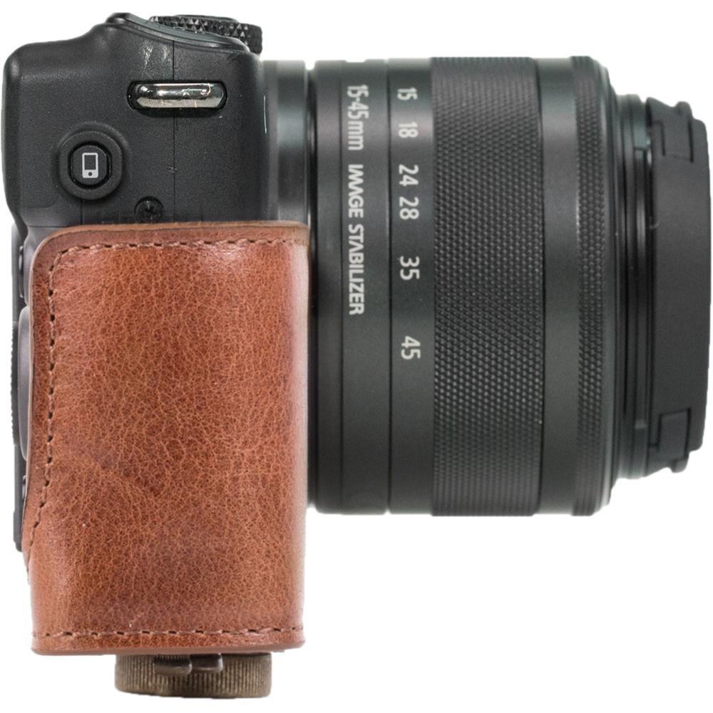 MegaGear Ever Ready Genuine Leather Case & Strap for Canon EOS M10