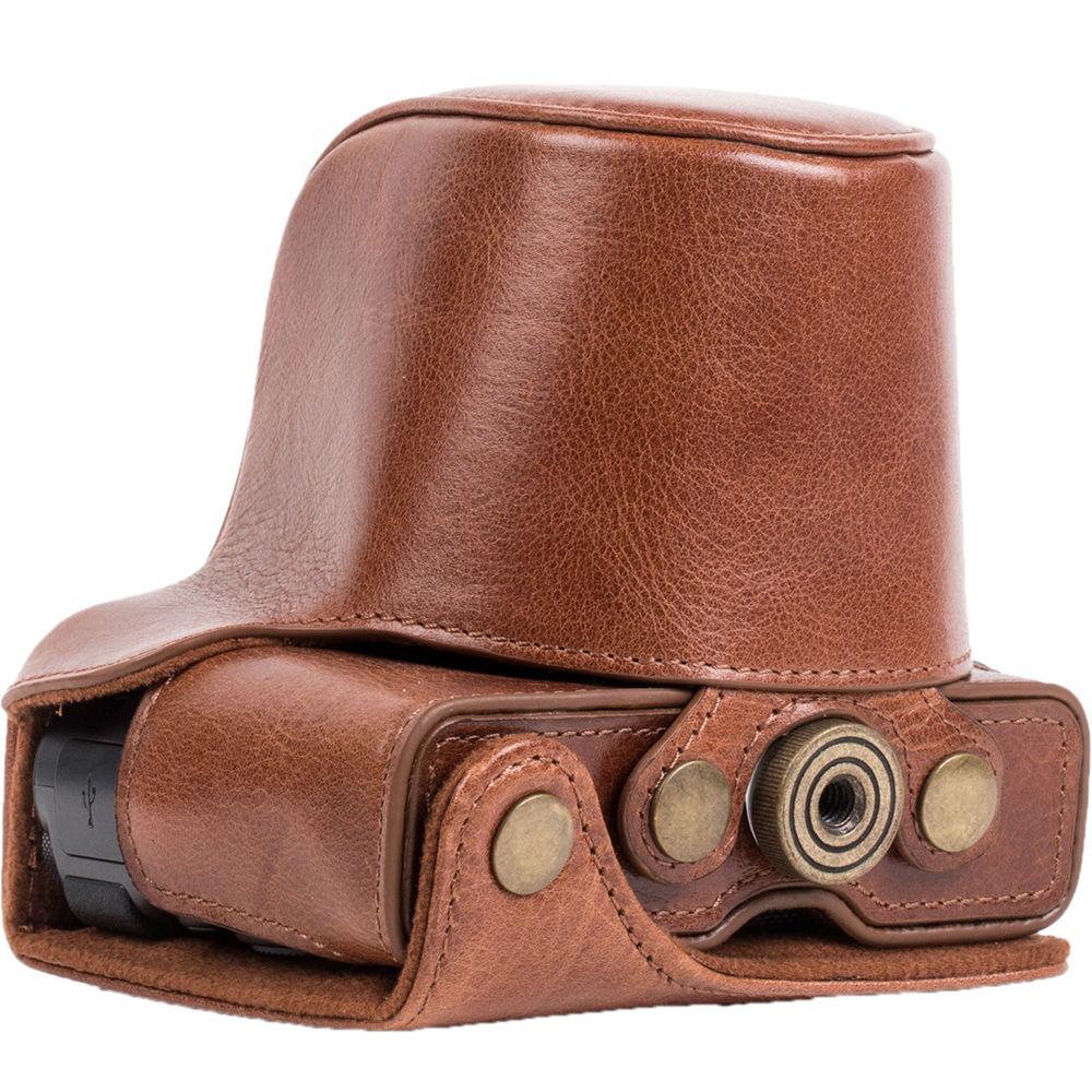 MegaGear Ever Ready Genuine Leather Case & Strap for Canon EOS M10