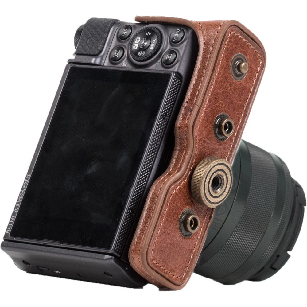 MegaGear Ever Ready Genuine Leather Case & Strap for Canon EOS M10