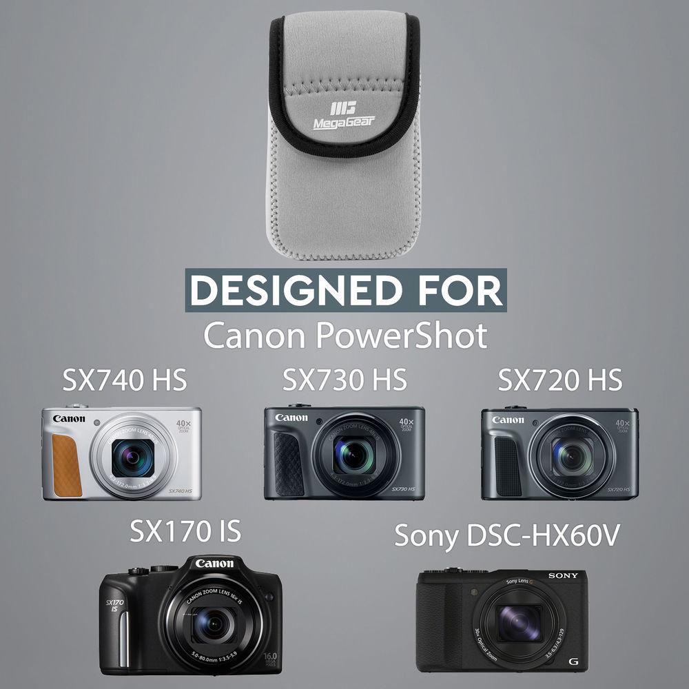 MegaGear MG039 Ultra Light Neoprene Case for Canon SX170 720 710 700 HS, Canon G16, or Sony DSC-HX60V