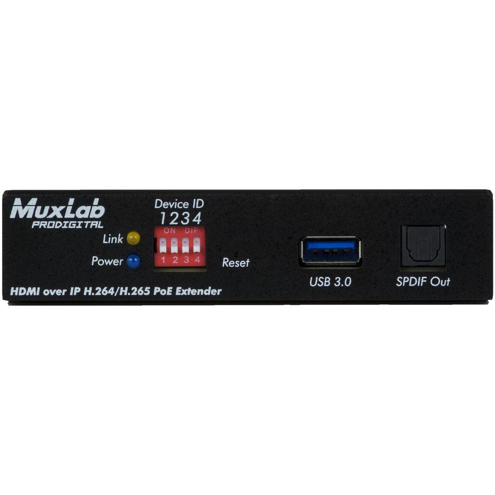 MuxLab HDMI over IP H.264 H.265 PoE Receiver