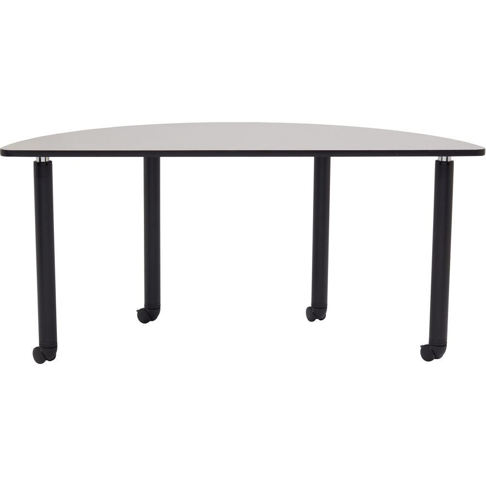 Oklahoma Sound Nps Sit Stand Teachers Table - Semi-Circle - Adjustable Height Legs - Casters