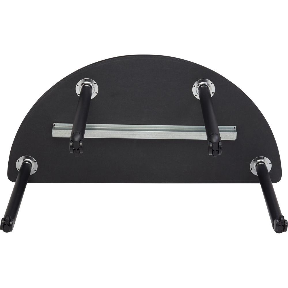 Oklahoma Sound Nps Sit Stand Teachers Table - Semi-Circle - Adjustable Height Legs - Casters