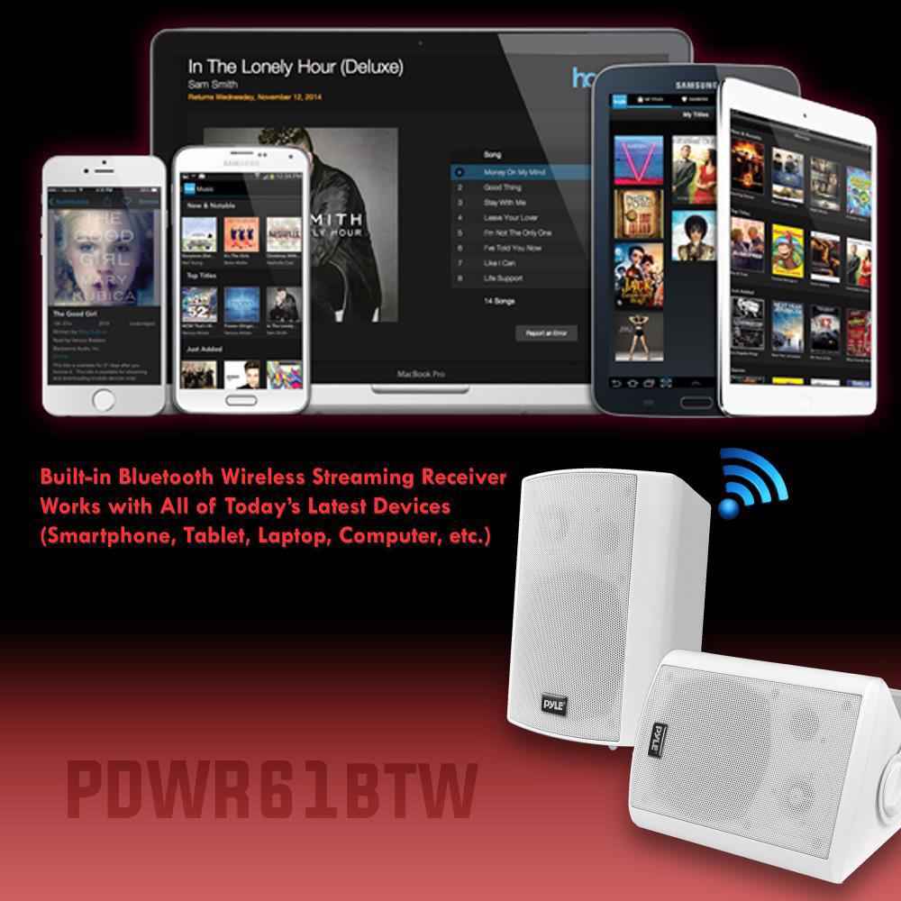 Pyle Pro 6.5" Bluetooth Wall Mount Waterproof & Bluetooth Speakers