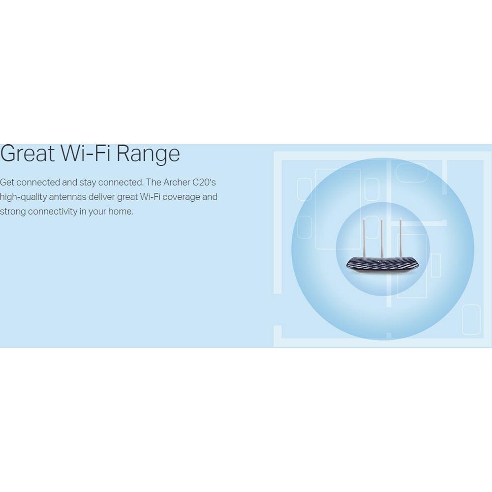 TP-Link Archer C20 AC750 Wireless Dual-Band Gigabit Router
