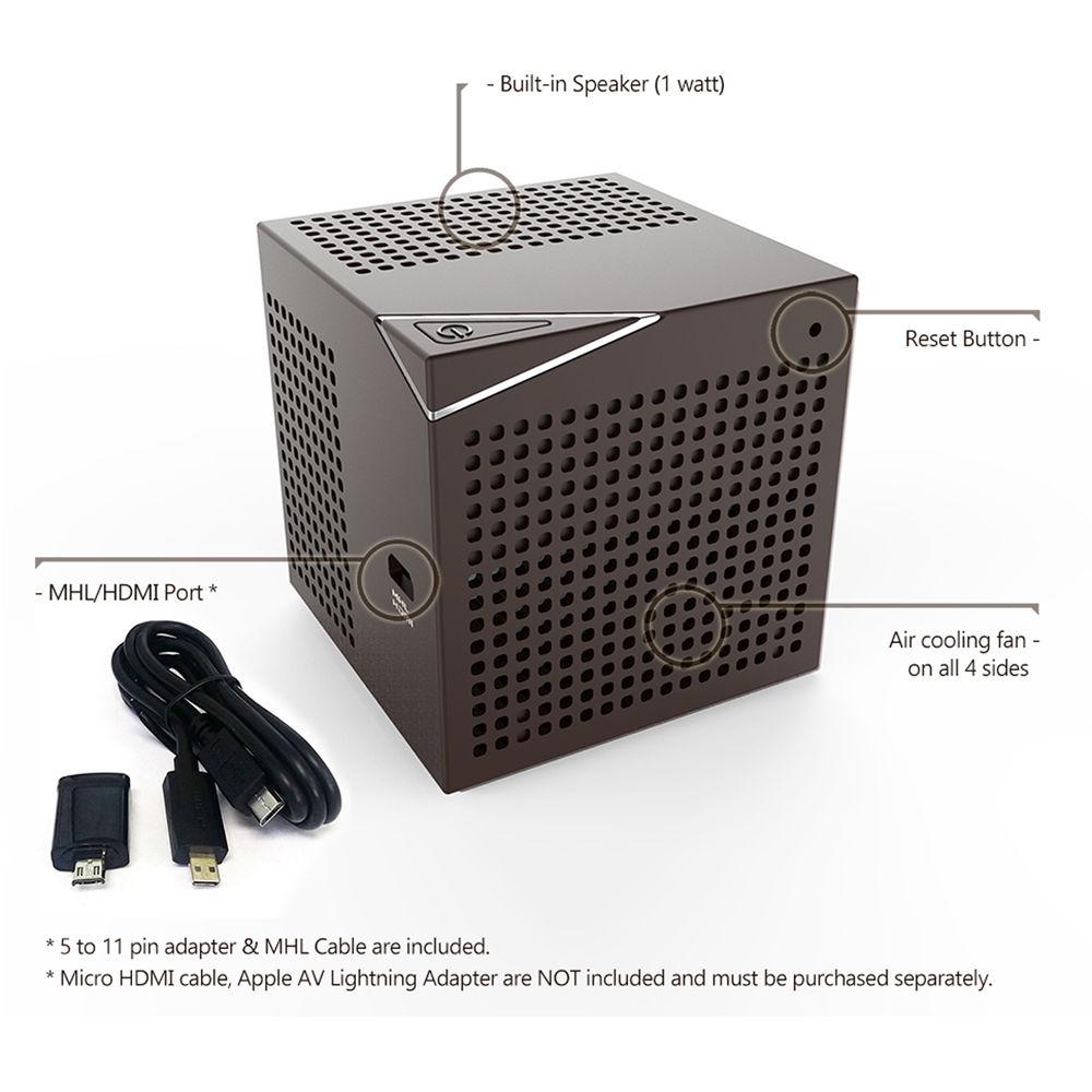 UO Smart Beam Laser 100-Lumen HD Laser Pico Projector with Wi-Fi