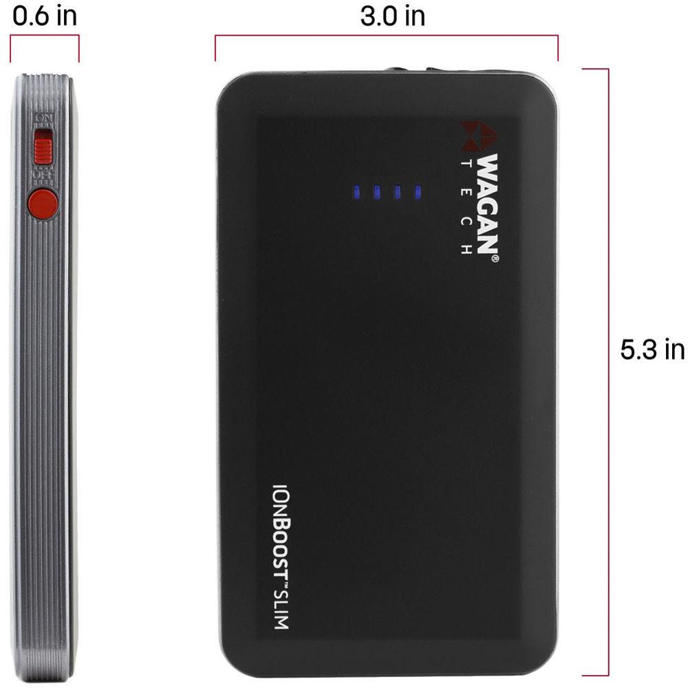 WAGAN iOnBoost Slim Lithium Jump Starter & Power Bank