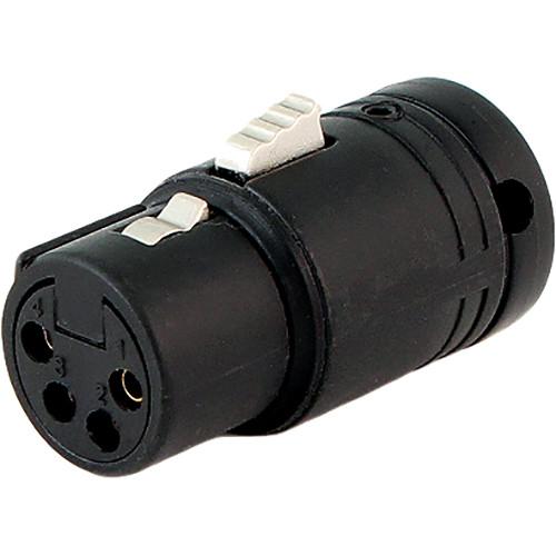 Cable Techniques Low-Profile XLR4F Connector with Adjustable Side Cable-Exit