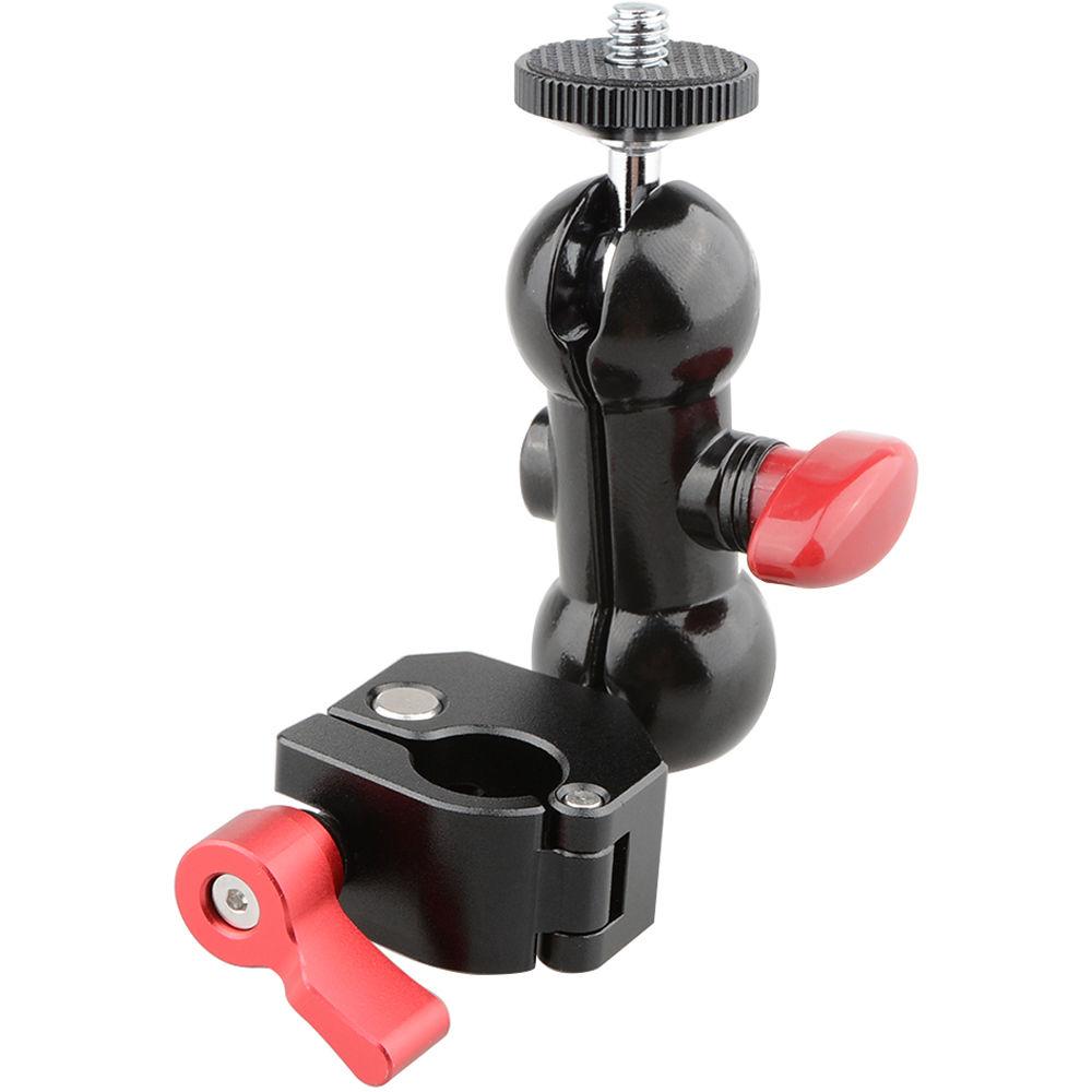 CAMVATE 15mm Quick Release Rod Clamp to Double Ball Head Mount