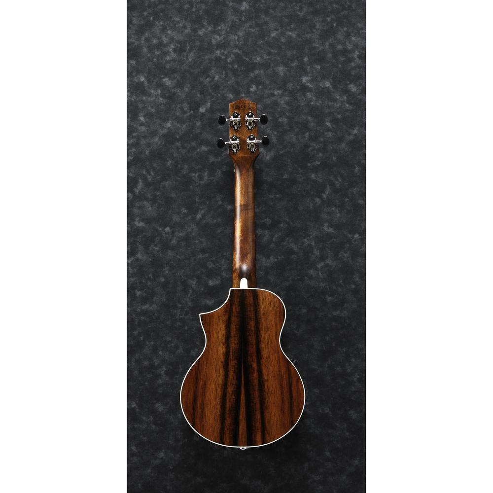 Ibanez Concert Cutaway Electric Ukulele - Mahogany Open Pore - Dark Brown