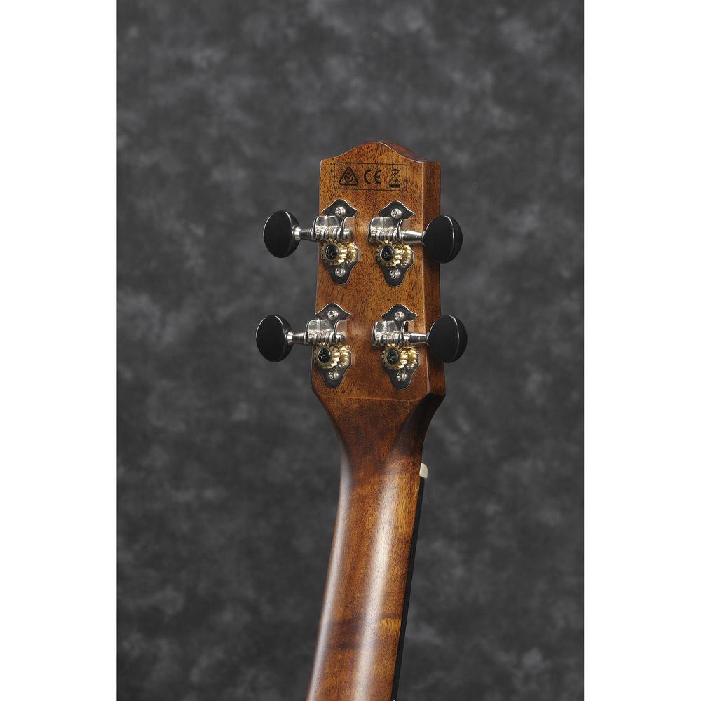 Ibanez Concert Cutaway Electric Ukulele - Mahogany Open Pore - Dark Brown