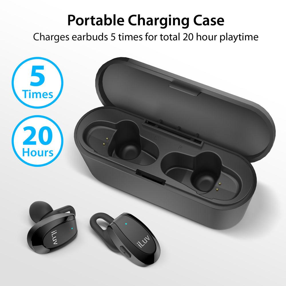iLuv TrueBTAir Wireless In-Ear Fitness Earbuds with Charging Case