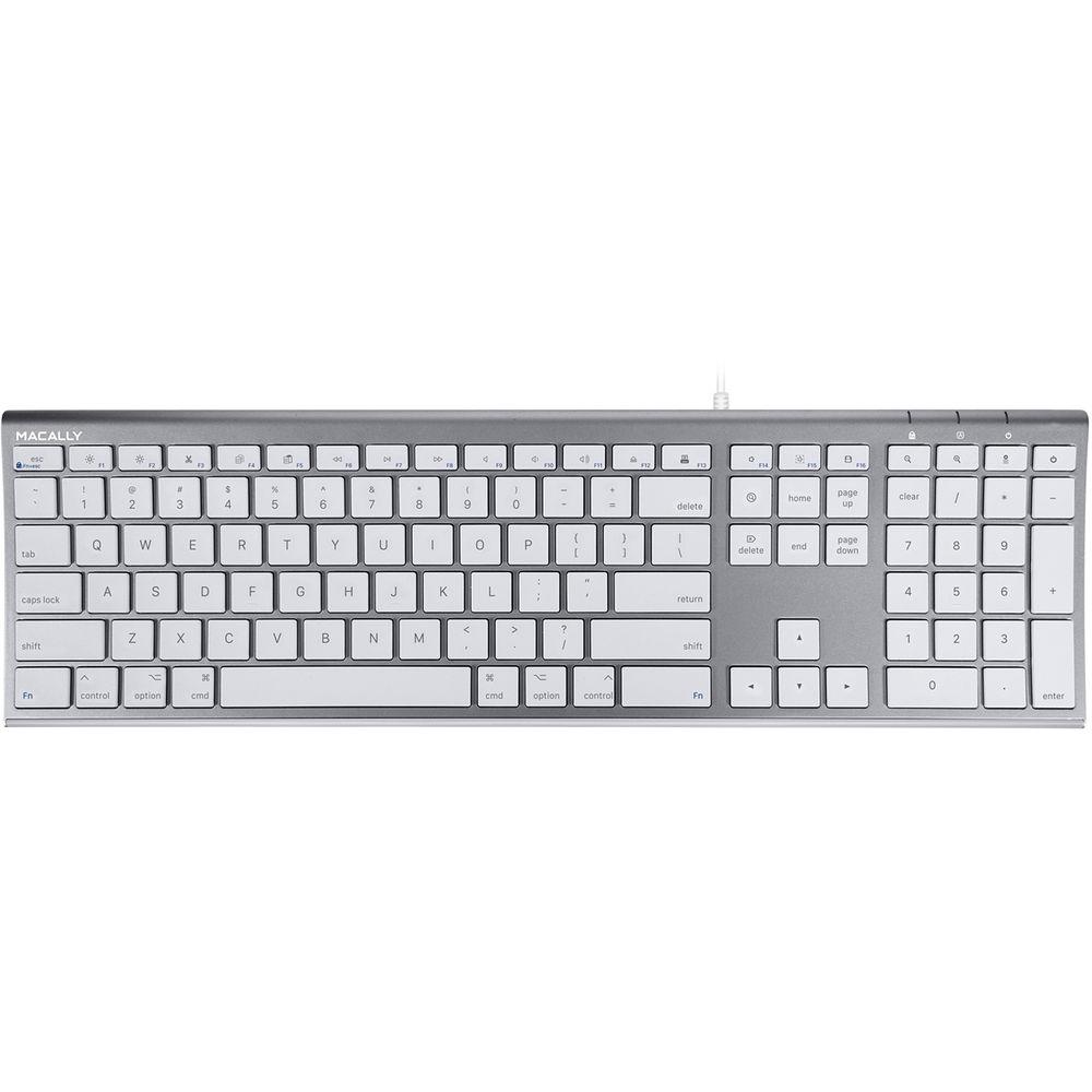 Macally Ultra Slim USB Wired Keyboard