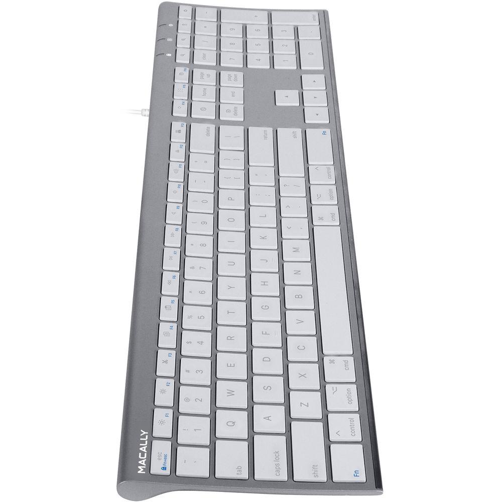 Macally Ultra Slim USB Wired Keyboard