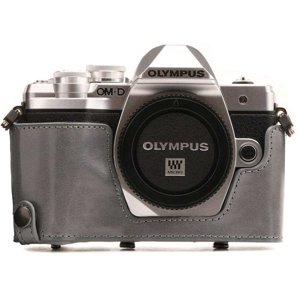 MegaGear Ever Ready Leather Camera Case for Olympus OM-D E-M10 Mark III with 14-42mm Lens