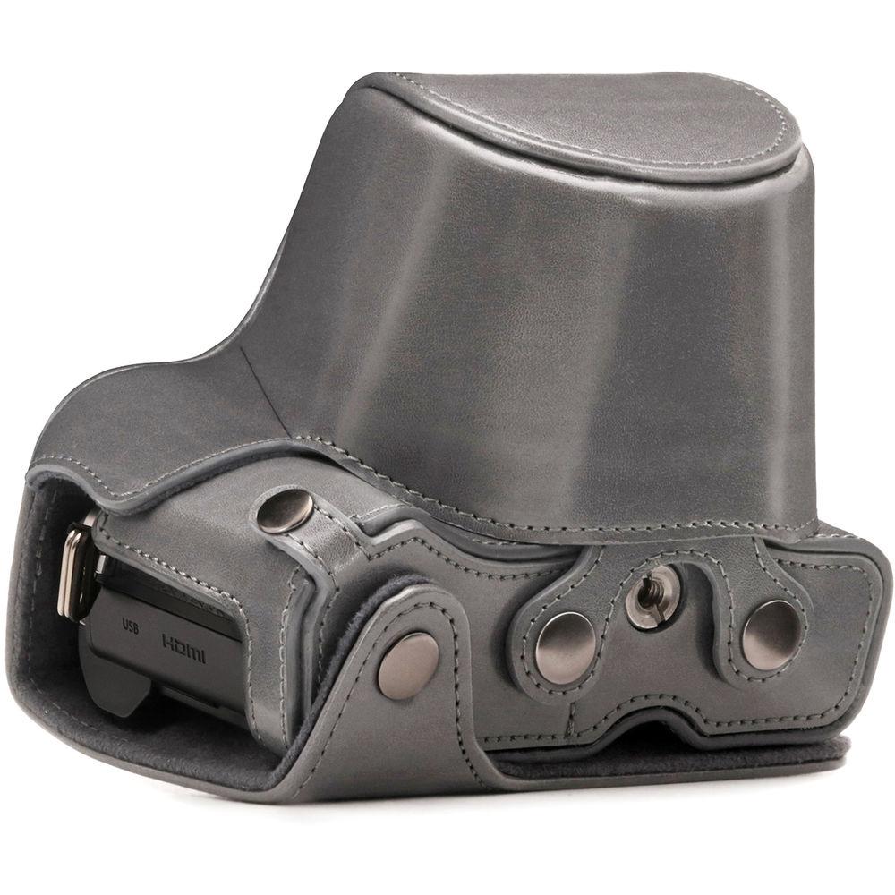 MegaGear Ever Ready Leather Camera Case for Olympus OM-D E-M10 Mark III with 14-42mm Lens