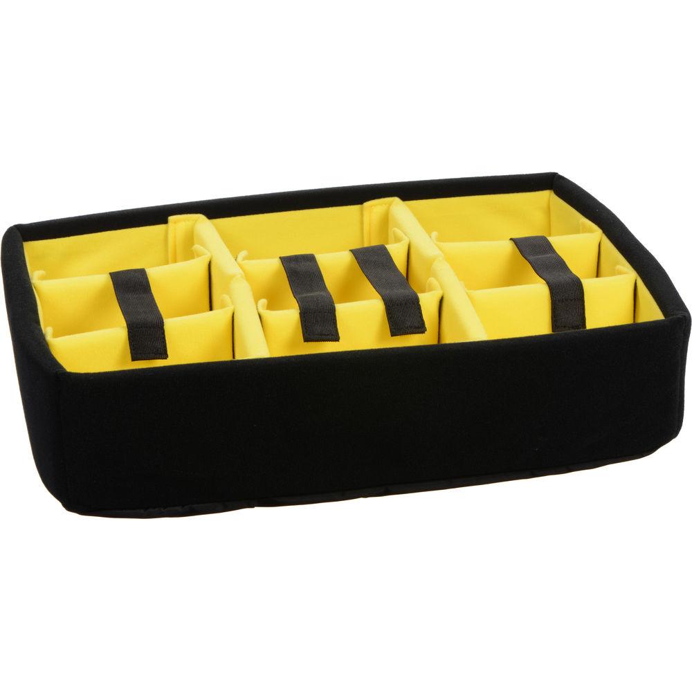Pelican 1504 Waterproof 1500 Case with Yellow and Black Divider Set