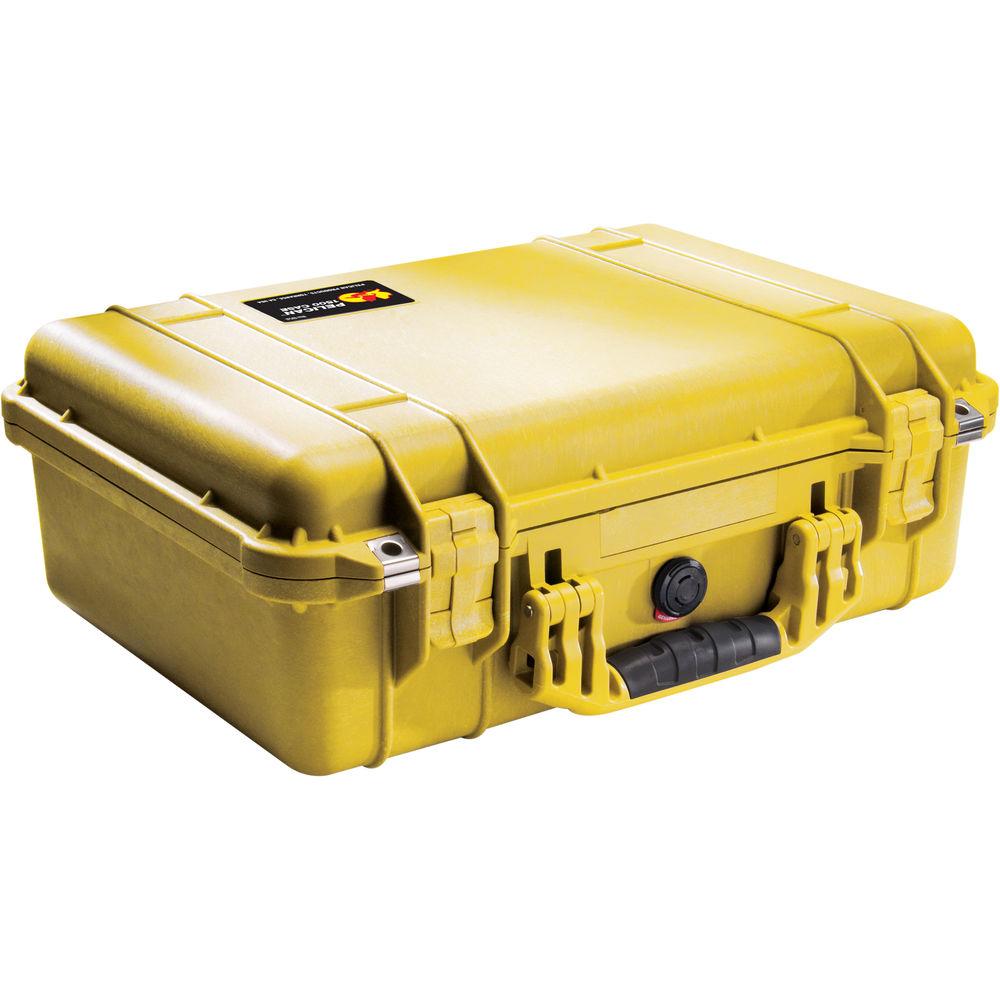 Pelican 1504 Waterproof 1500 Case with Yellow and Black Divider Set