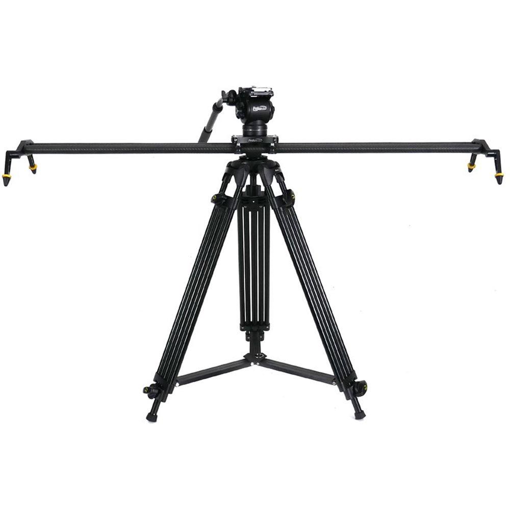 ProAm USA Slideways Pro Slider Kit with Tandem Leg Tripod & Fluid Head