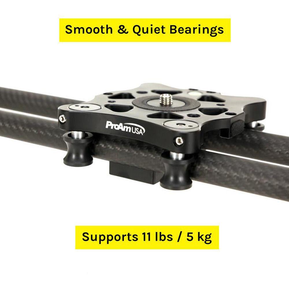 ProAm USA Slideways Pro Slider Kit with Tandem Leg Tripod & Fluid Head