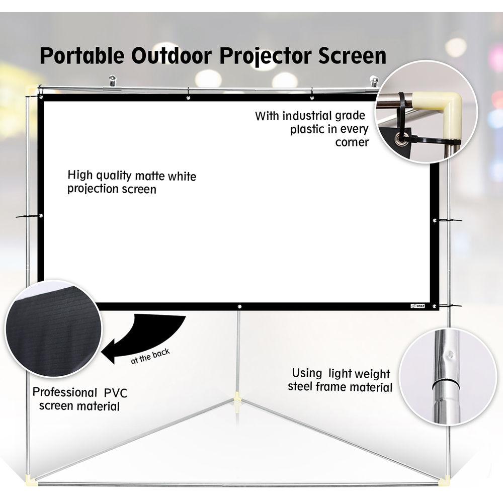 Pyle Pro Portable Outdoor Projector Screen, Pyle, Pro, Portable, Outdoor, Projector, Screen