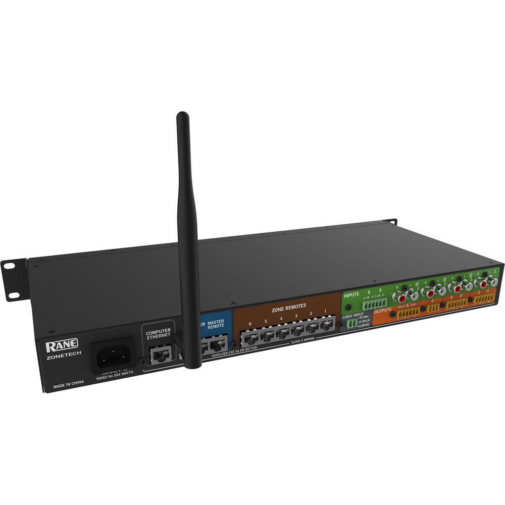 Rane Commercial Zonetech 6-Channel, 6-Zone, Bluetooth-Enabled Commercial Processor