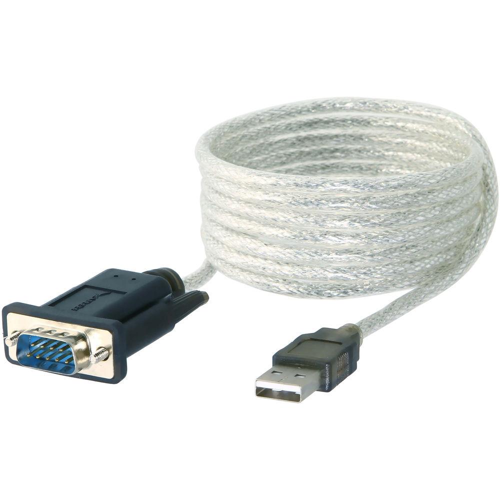 Sabrent USB 2.0 Type-A Male to RS-232 DB9 Serial 9-Pin Male Adapter, Sabrent, USB, 2.0, Type-A, Male, to, RS-232, DB9, Serial, 9-Pin, Male, Adapter