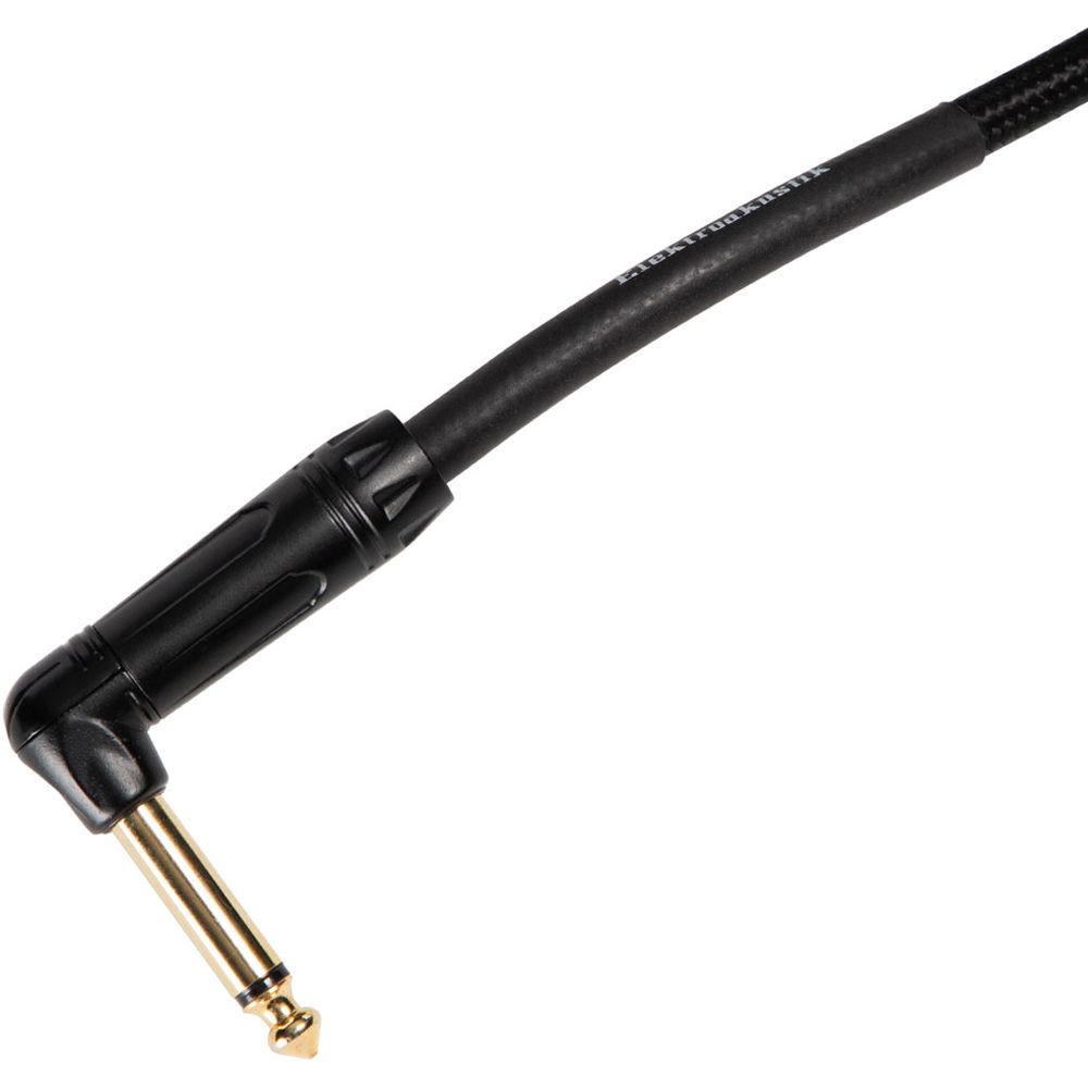 Telefunken Instrument Cable: 1-Straight 1 4" and 1-Right Angle 1 4"Connector Braid Jacket Gold Plated Plugs 26