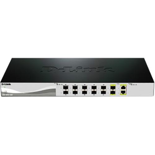 D-Link 10 GB Ethernet Smart Switch with Two 10GBASE-T SFP Combo Ports and Ten 10G SFP Optical Ports