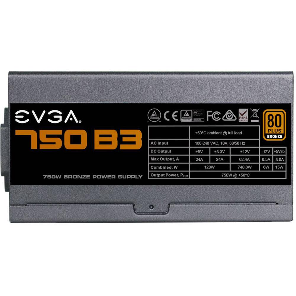 EVGA 750 B3 750W 80-Plus Bronze Fully-Modular Power Supply