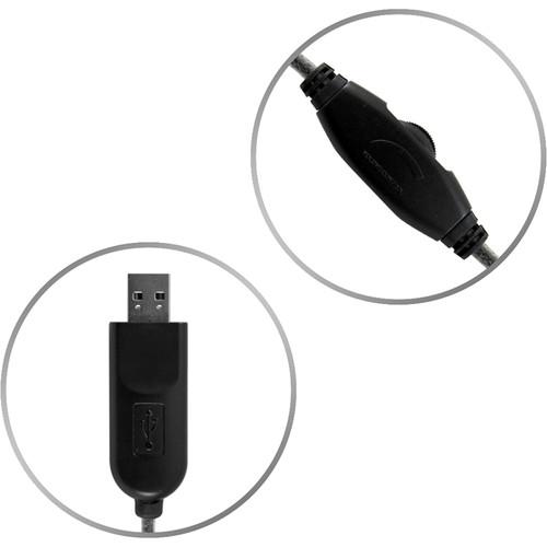 HamiltonBuhl Multimedia USB Headset with Gooseneck Microphone