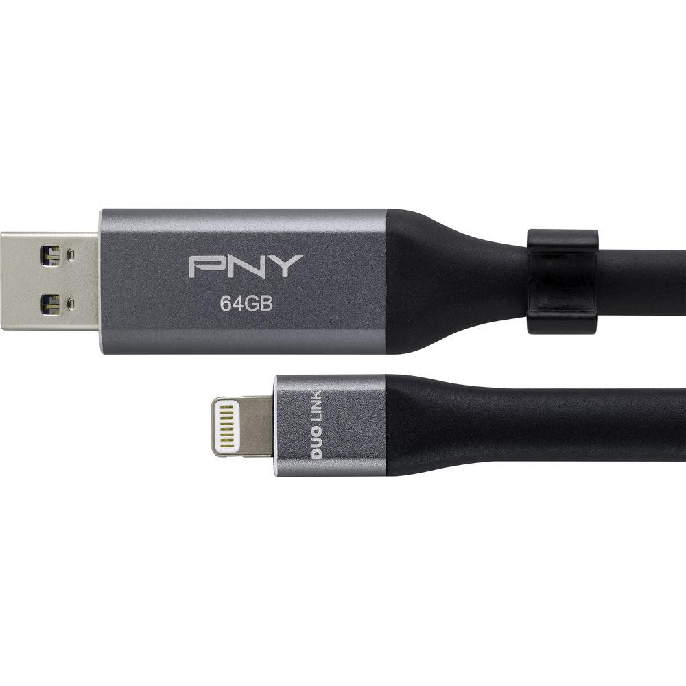 PNY Technologies DUO LINK USB 3.0 OTG Flash Drive for iPhone & iPad