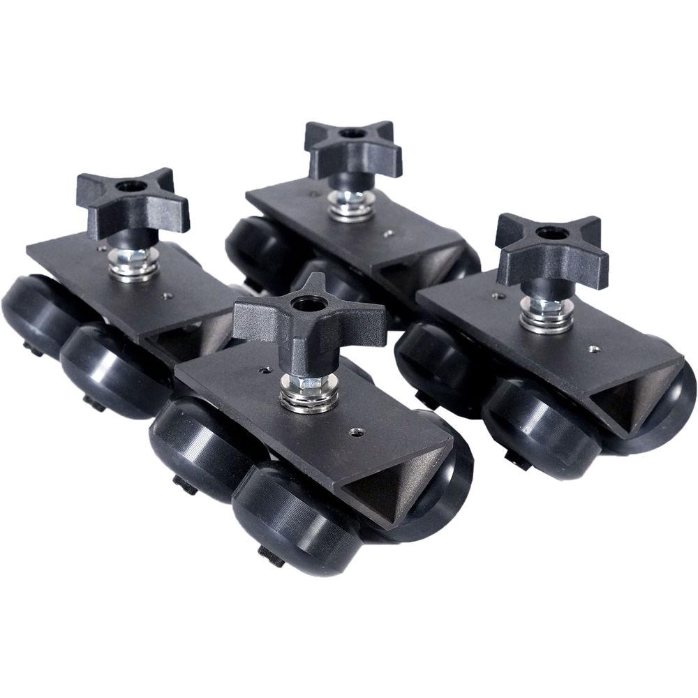ProAm USA SolidTrax Universal Track Dolly DIY Wheels - Set Of 4 - Works With Modus System