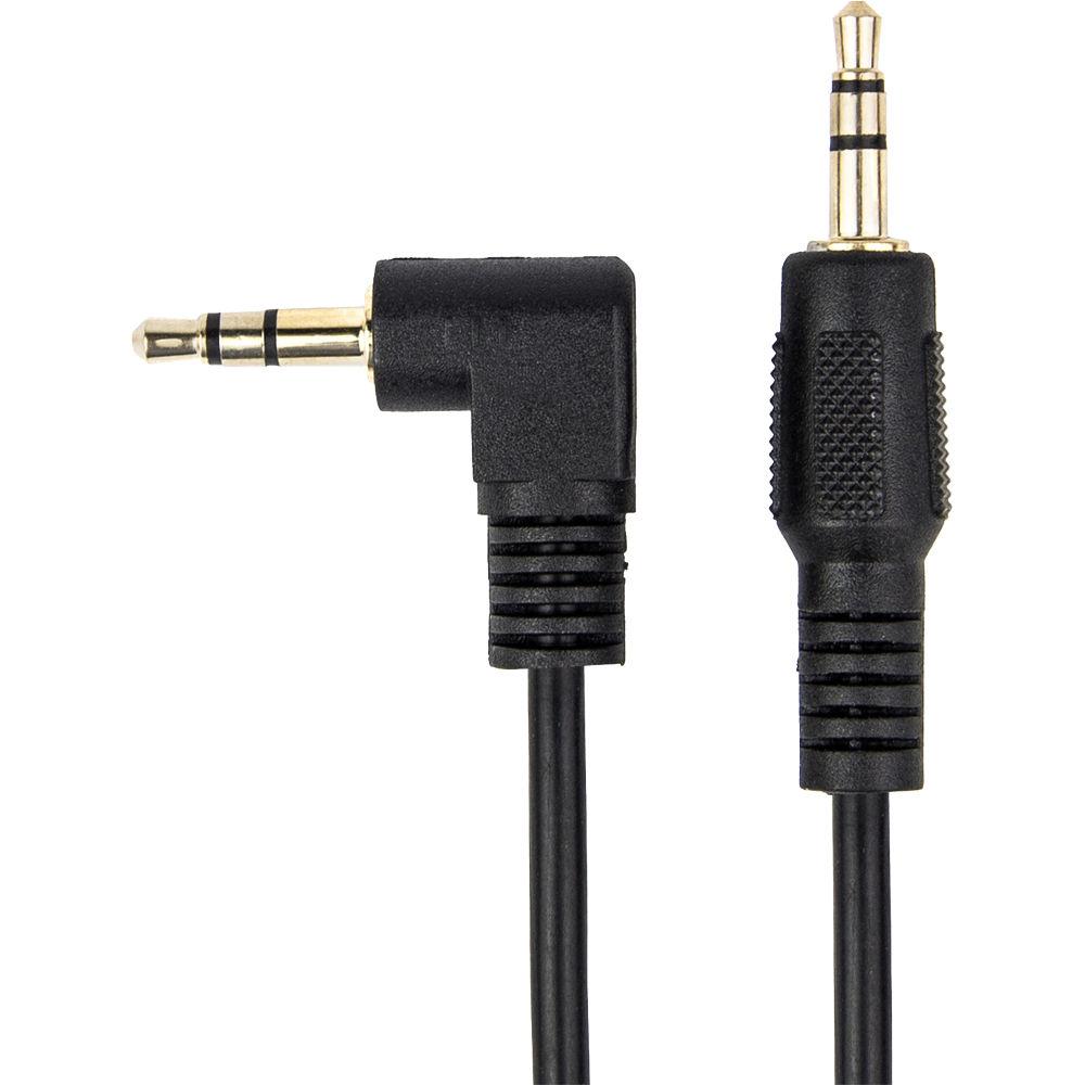 Rocstor Slim Straight 3.5mm Male to Right-Angle 3.5mm Male Stereo Audio Cable