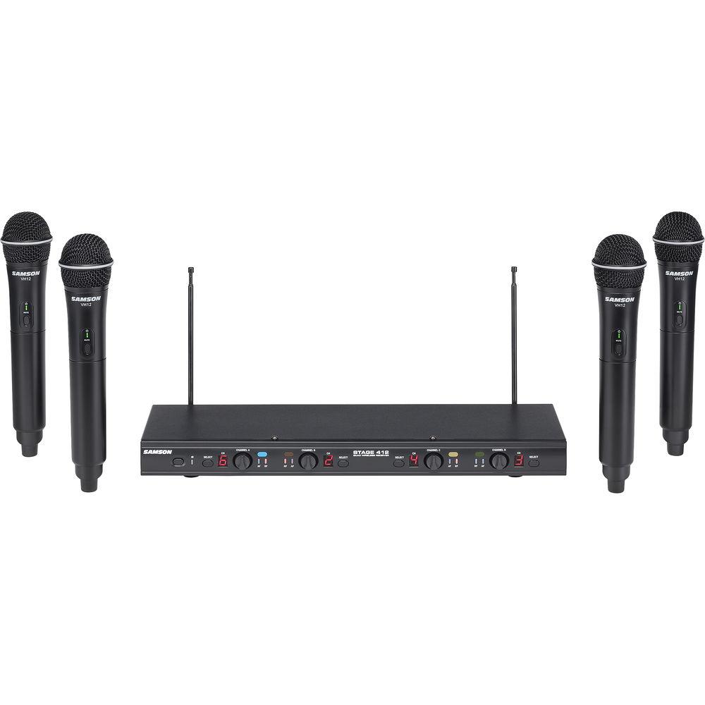 Samson Stage 412 Frequency-Agile Quad-Channel Handheld VHF Wireless System