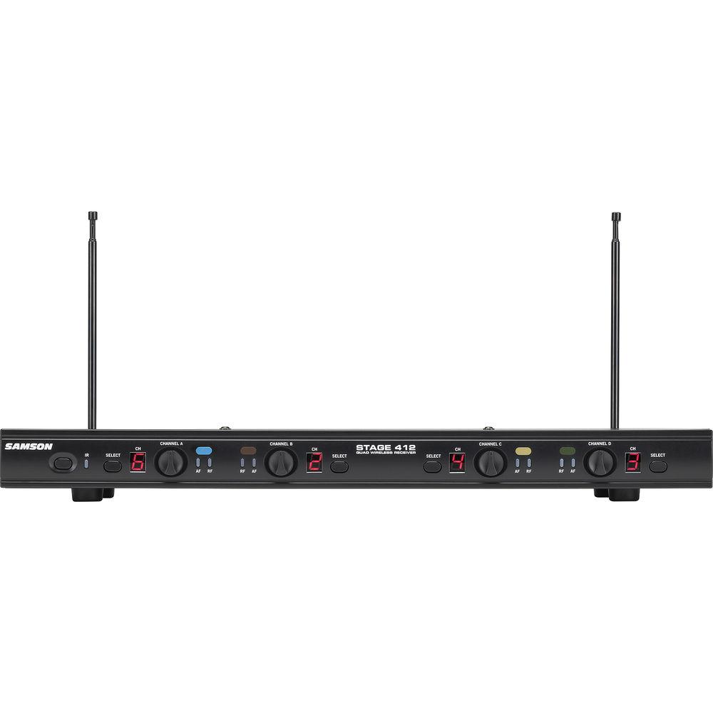 Samson Stage 412 Frequency-Agile Quad-Channel Handheld VHF Wireless System