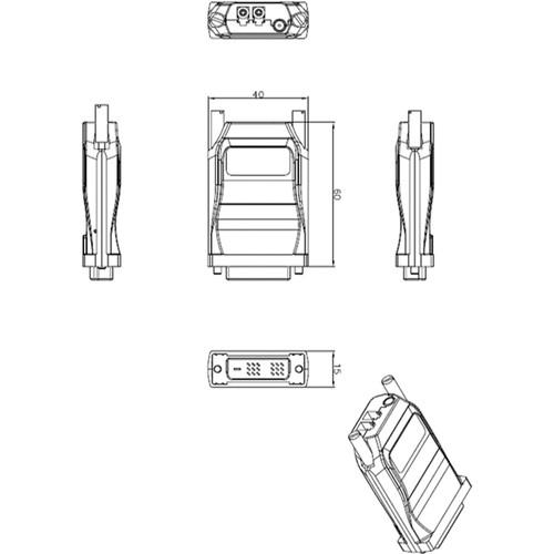 TVLogic 2-Channel DVI to Fiber Optic Receiver Module