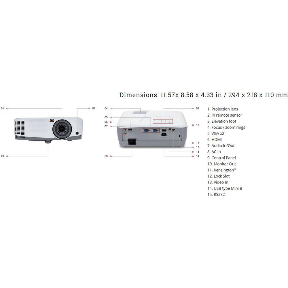 ViewSonic PA503W 3600-Lumen WXGA DLP Projector