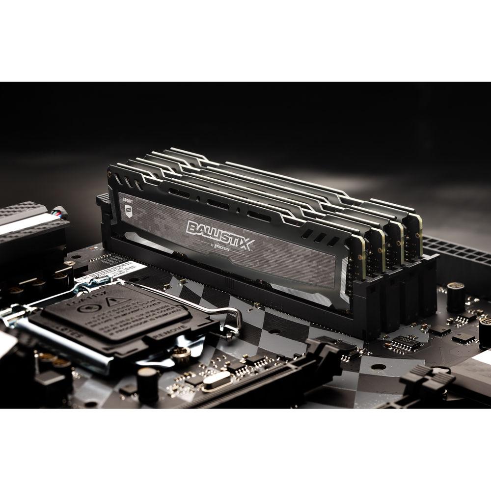 Ballistix 64GB Sport LT Series DDR4 3200 MHz DR UDIMM Memory Kit, Ballistix, 64GB, Sport, LT, Series, DDR4, 3200, MHz, DR, UDIMM, Memory, Kit