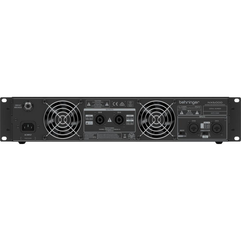 Behringer NX6000 Ultra-Lightweight, High-Density Class-D Stereo Power Amplifier