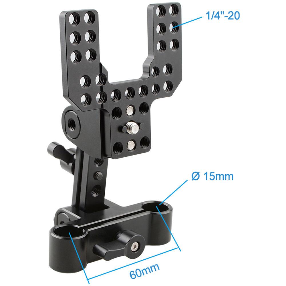 CAMVATE Adjustable Monitor Support with 15mm Rod Block & Back Plate for SmallHD 700 Series