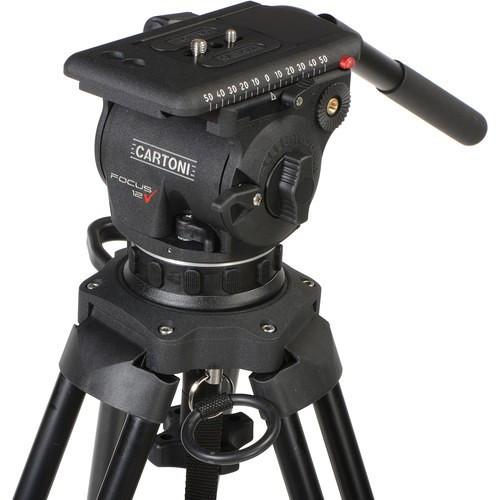 Cartoni Focus 12 Fluid Head with 2-Stage Carbon Fiber Smart-Stop SDS Tripod System