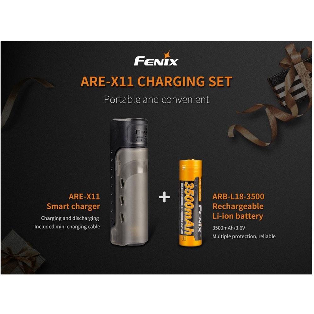 Fenix Flashlight ARE-X11 18650 Battery Charging Kit