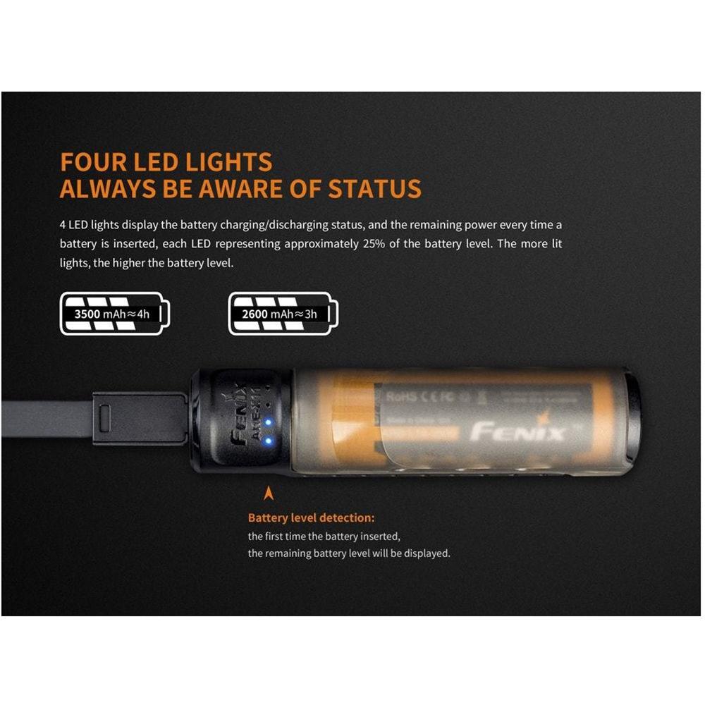 Fenix Flashlight ARE-X11 18650 Battery Charging Kit, Fenix, Flashlight, ARE-X11, 18650, Battery, Charging, Kit