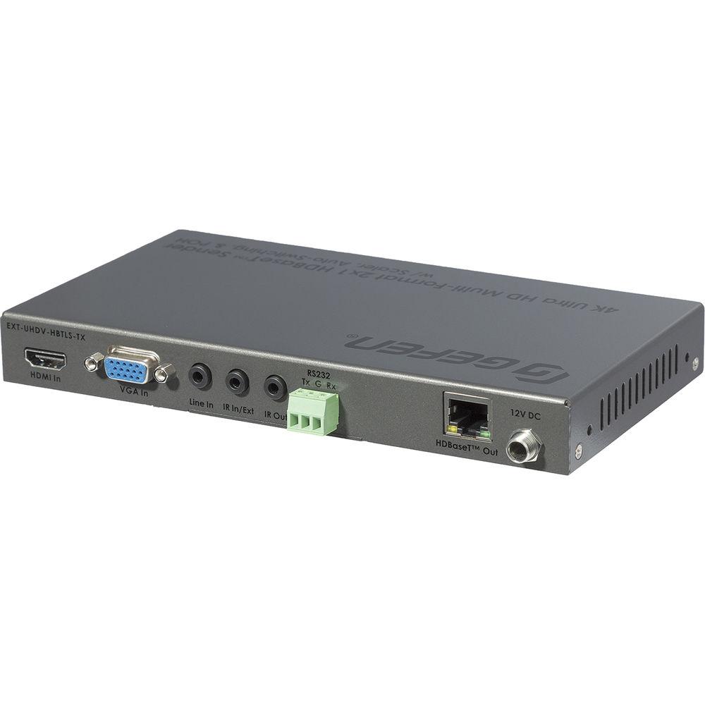 Gefen 4K Multi-Format 2x1 HDBaseT Sender with Scaler, Auto-Switching, and PoH