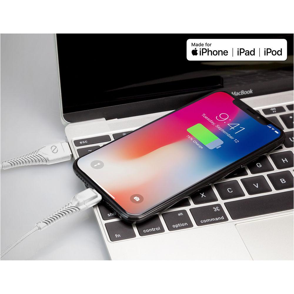 Naztech Rugged LED MFi Lightning Charge and Sync Cable